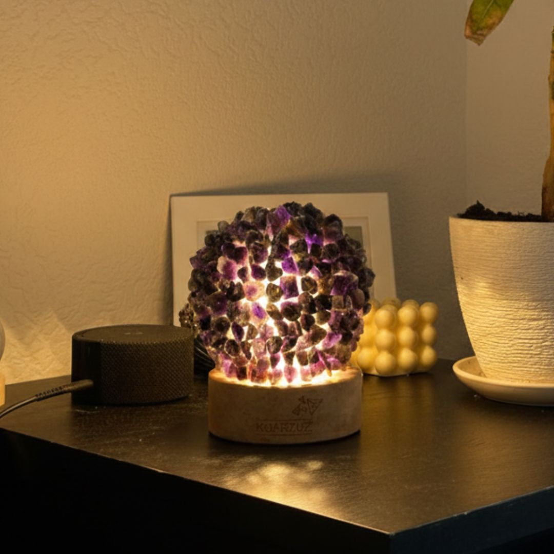 Lámpara con cristales