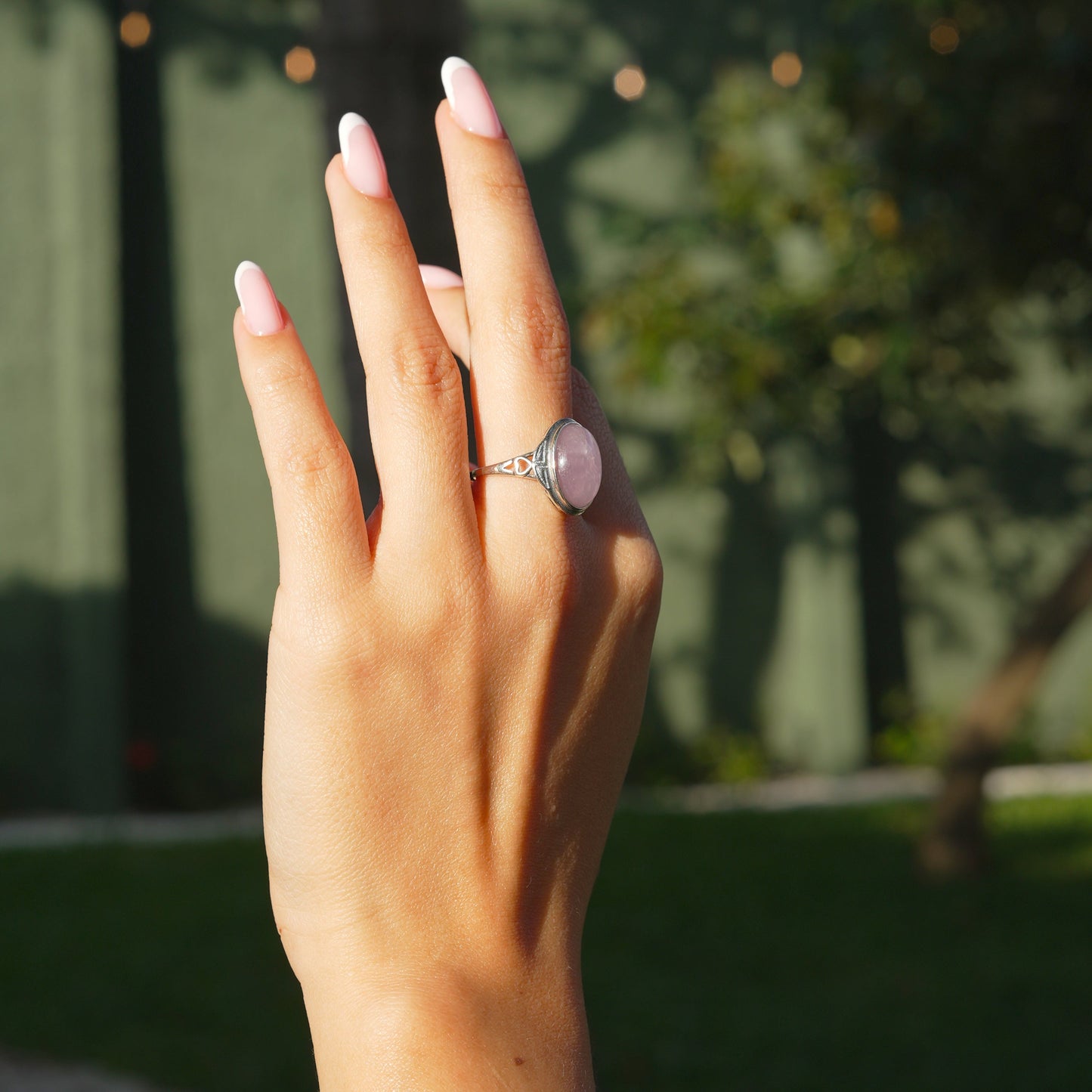Anillo Kunzita - Plata 925