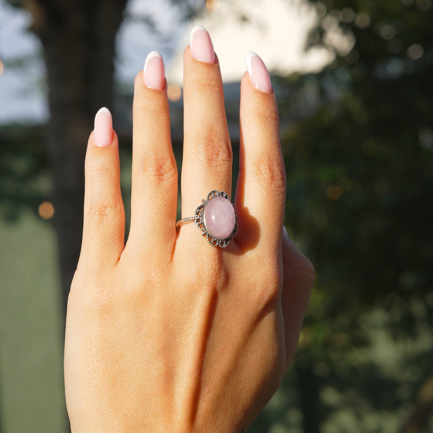 Anillo Kunzita - Plata 925