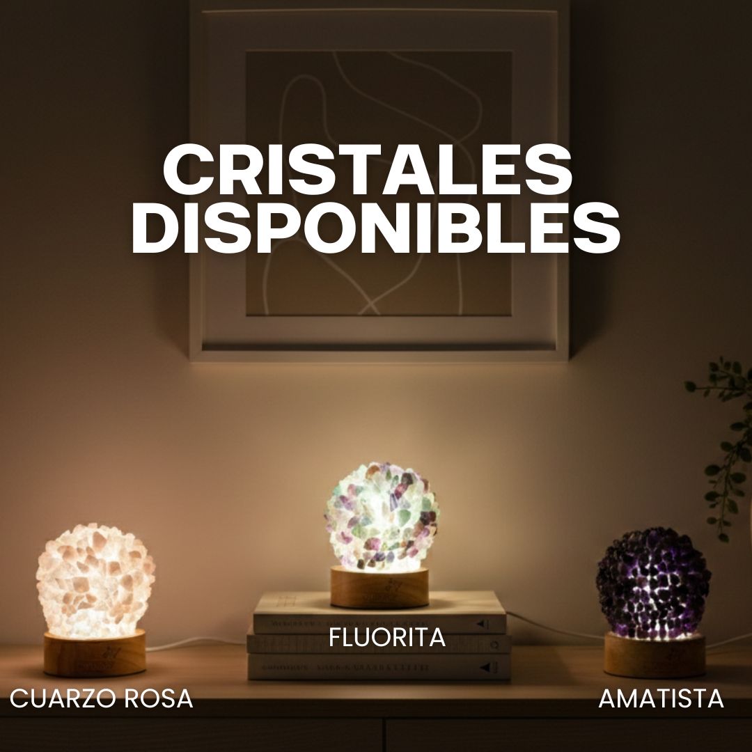 Lámpara con cristales