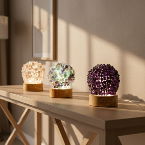 Lámpara con cristales