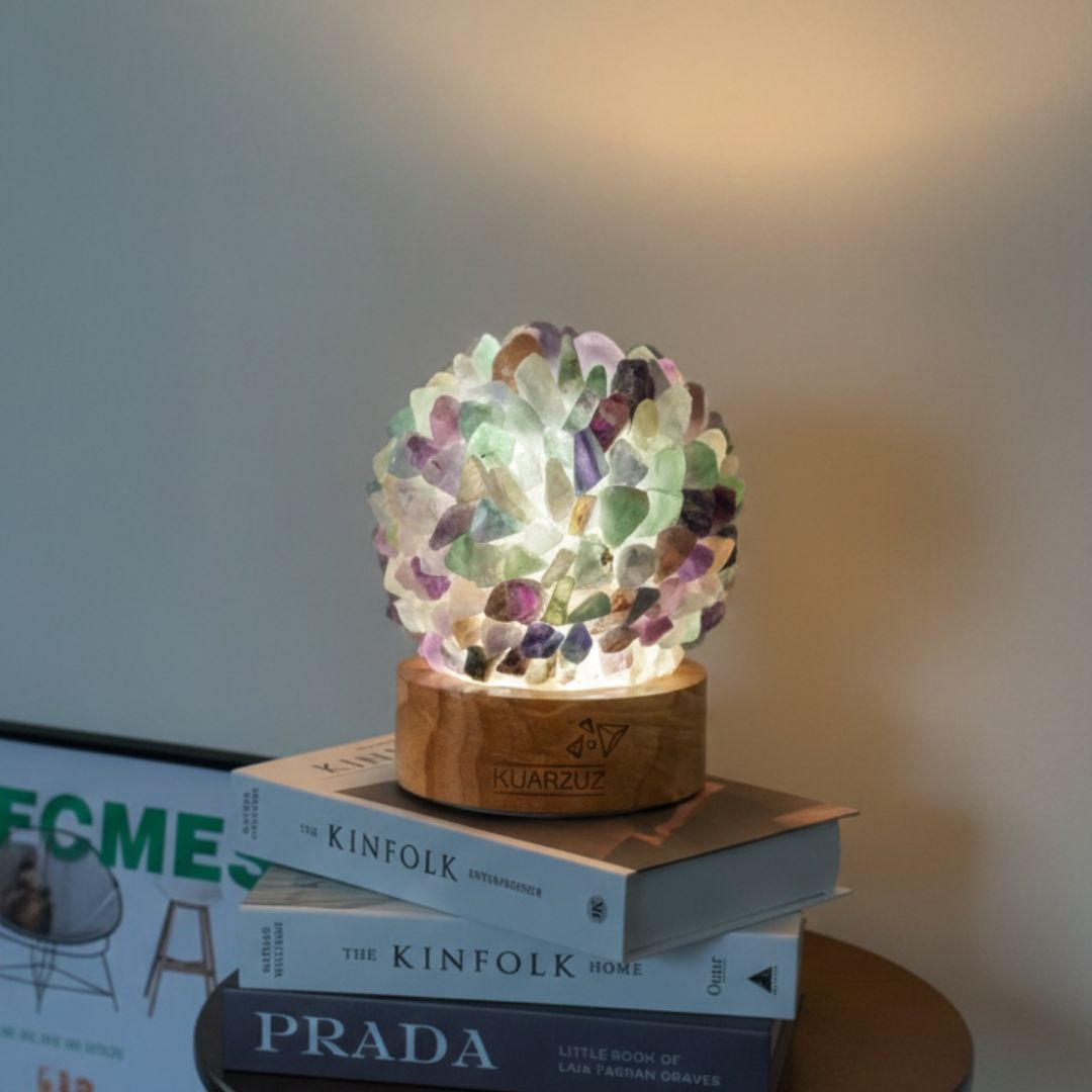 Lámpara con cristales