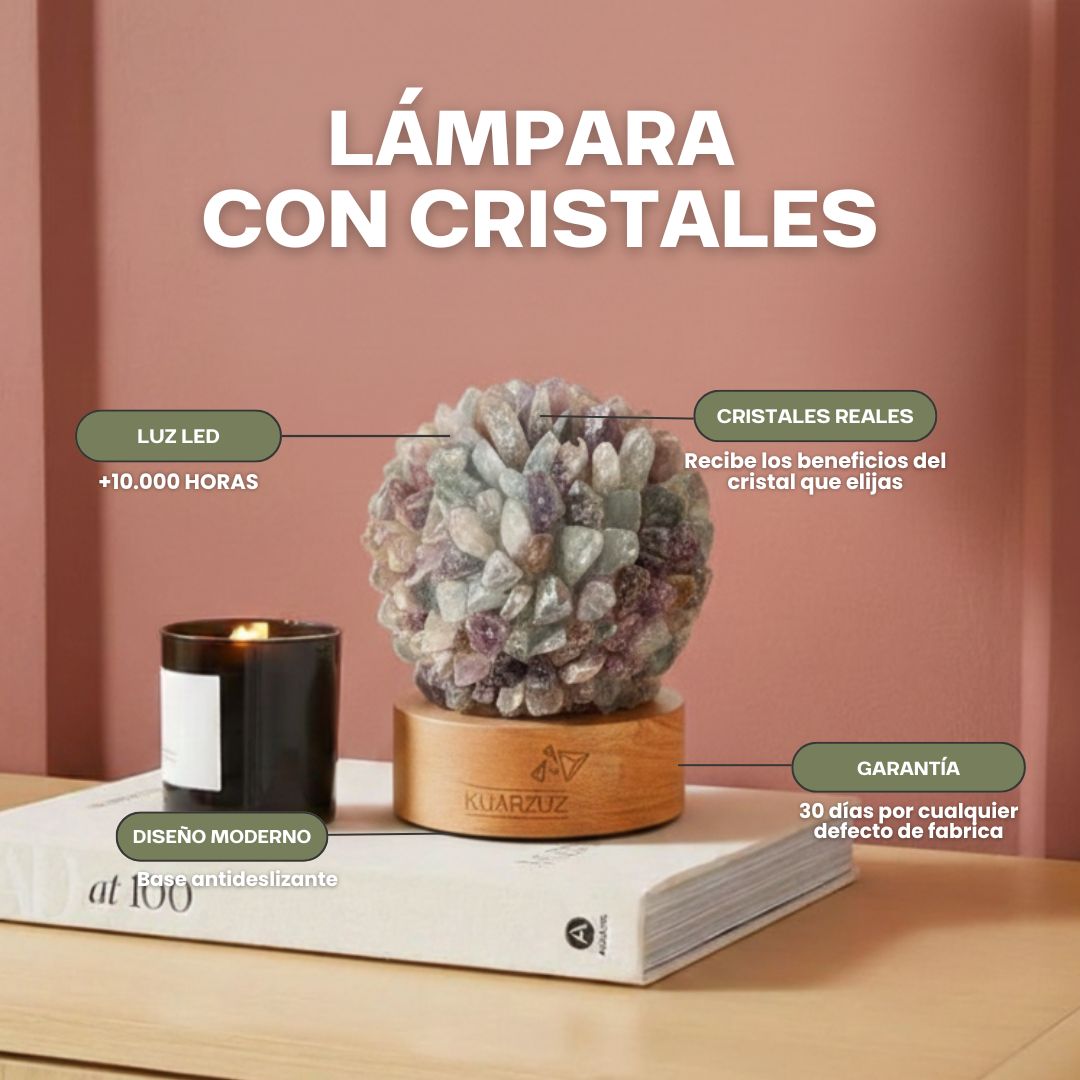 Lámpara con cristales