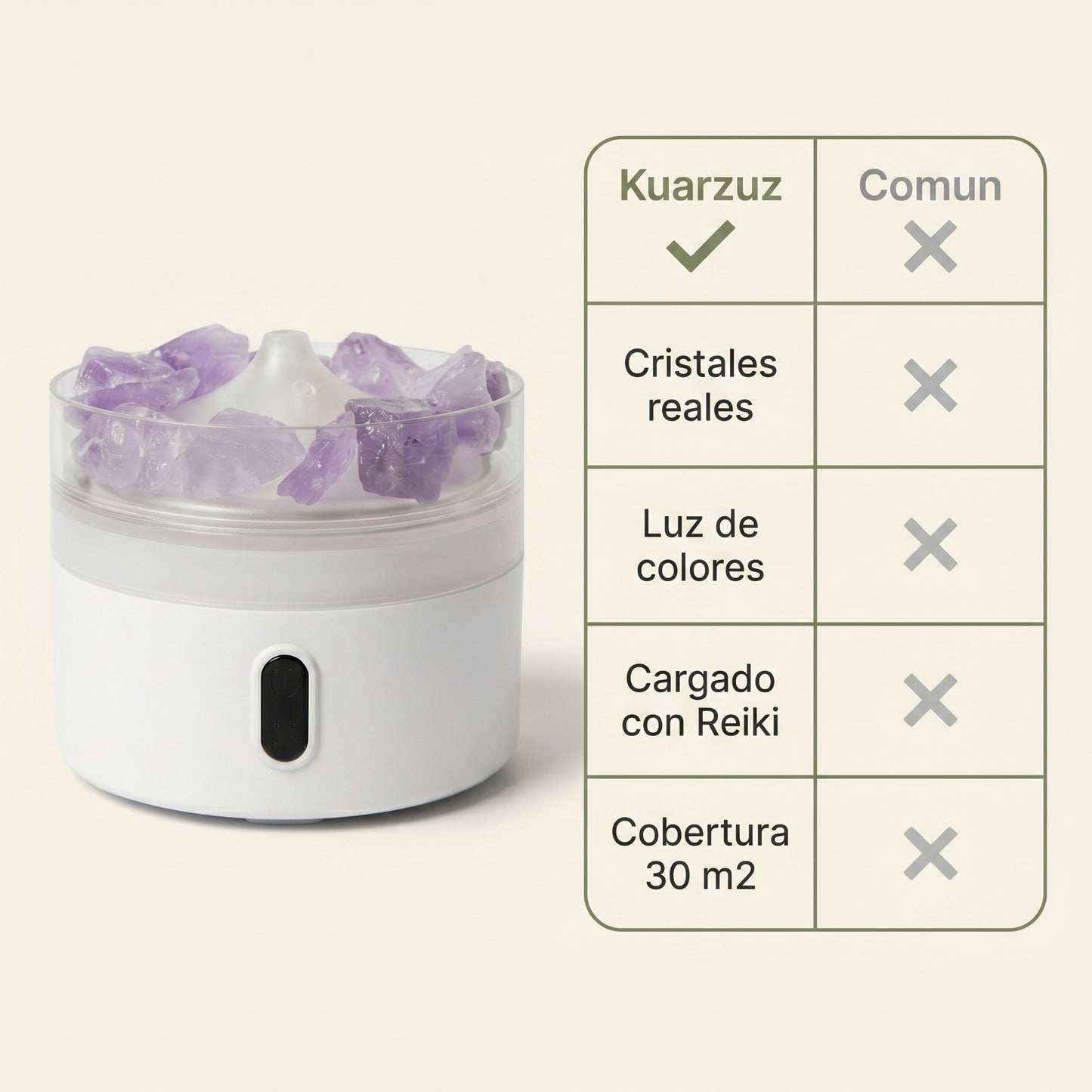 Difusor con Cuarzos Naturales