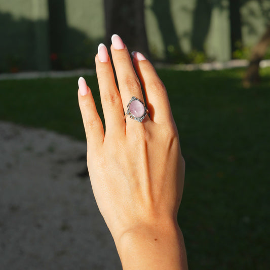 Anillo Kunzita - Plata 925