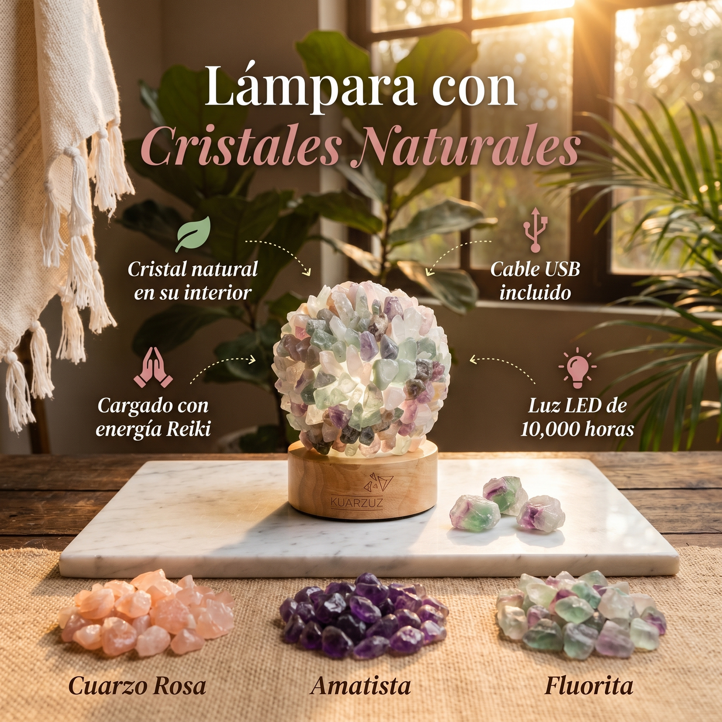 Lampara con cristales